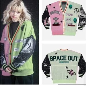 NWT SPIRIT JERSEY Out Of This World Sweater Cardigan